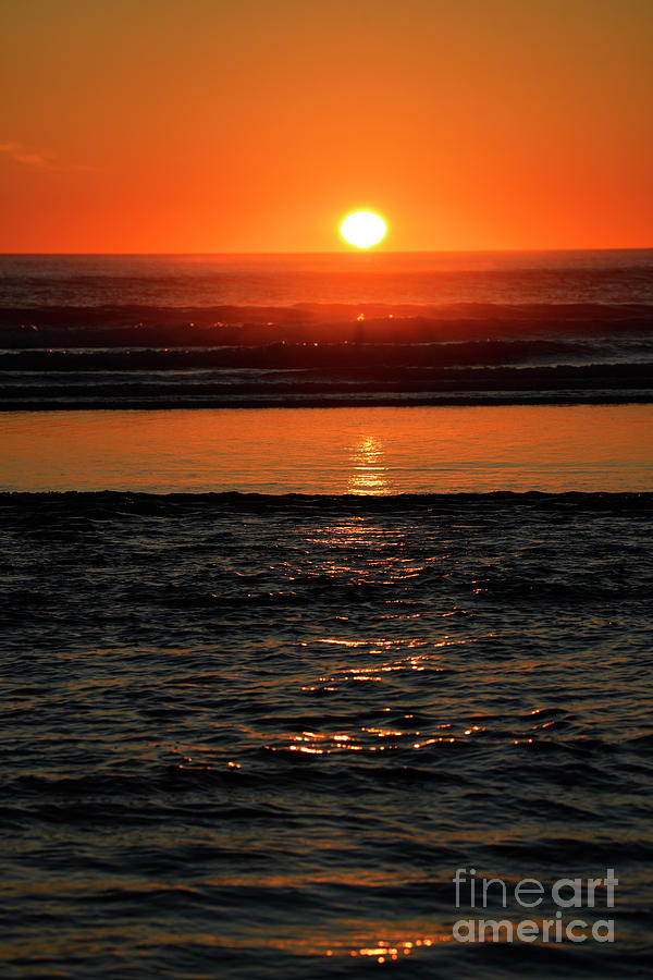 Oregon Sunset in Orange Photograph by Denise Bruchman