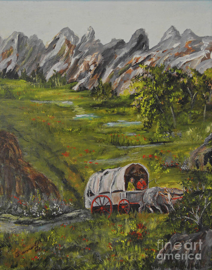 Oregon Trail Painting by Meandering Photography