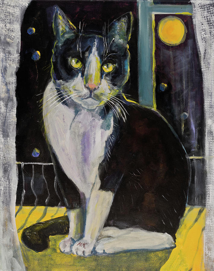 Cat Painting - Oreo by Maxim Komissarchik