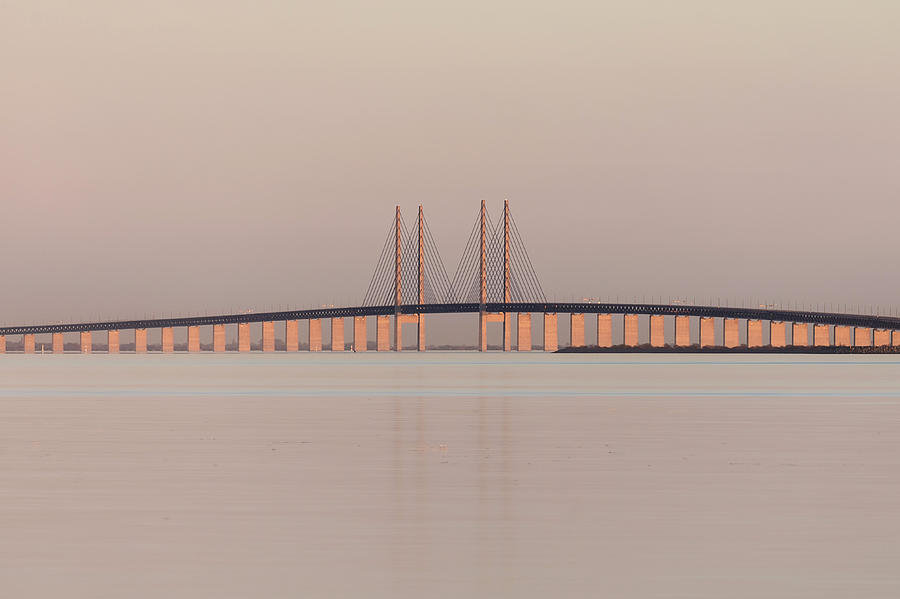 Sunset Photograph - Oresund Bridge by Joana Kruse