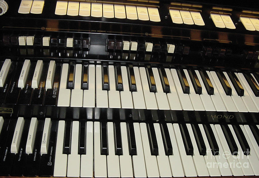 Hammond Organ Keys Photograph by Donna L Munro
