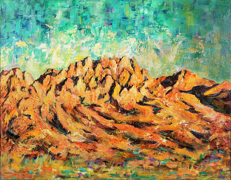 Organ Mountains III Painting by Sally Quillin
