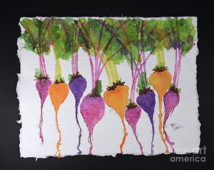 Organic Beets Painting by Barrie Stark