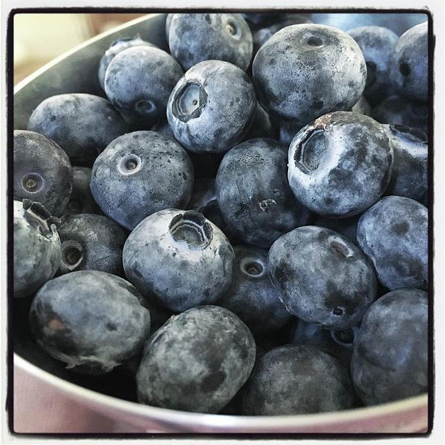 Blueberry Photograph - #organic #blueberries #yum #nomnom by Alicia Boal
