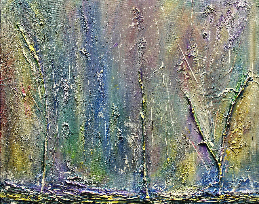 Organic Fantasy Forest Painting by Dolores Deal