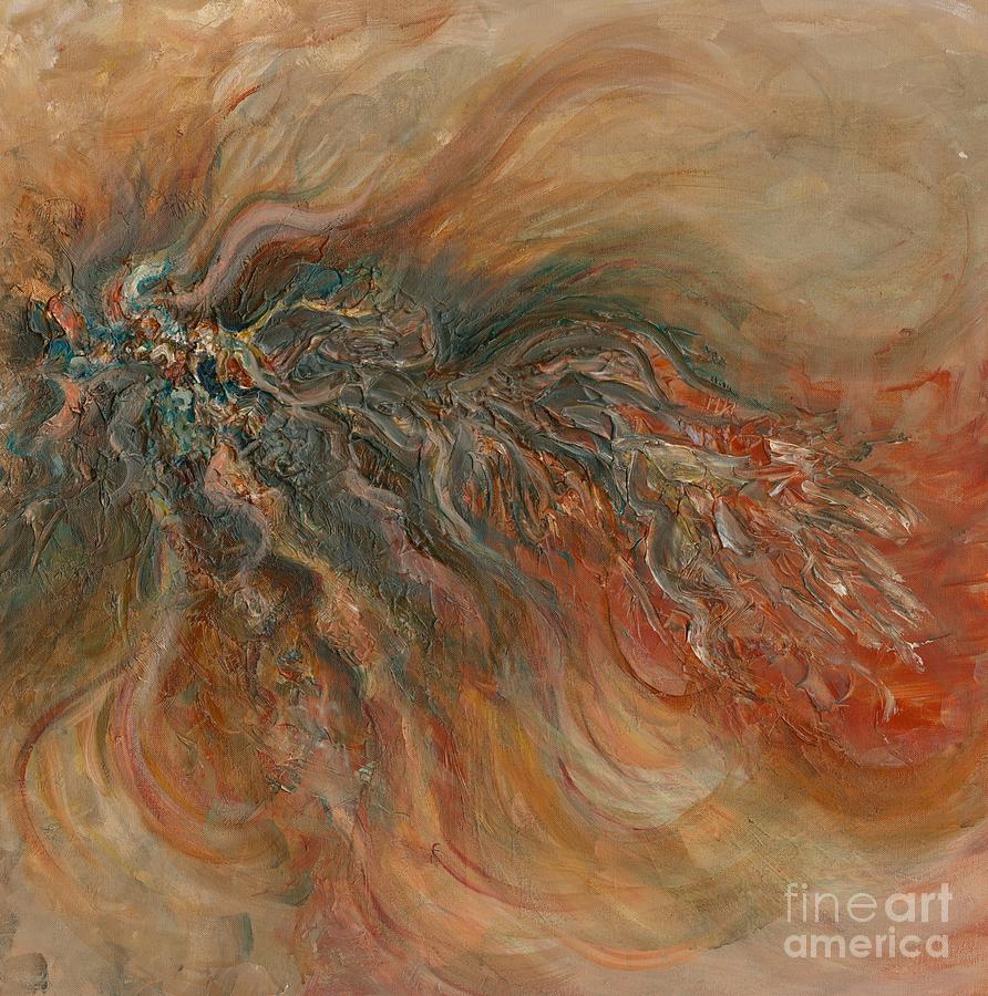 Organic Flames Painting by Nadine Rippelmeyer