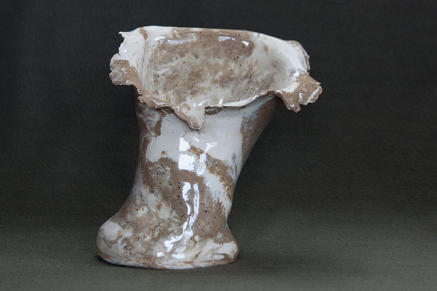 Organic Marbled Clay Ceramic Vase Ceramic Art by Suzanne Gaff