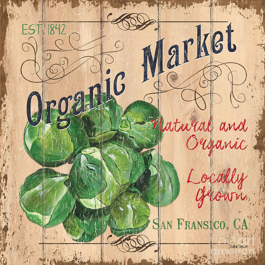 Vegetable Painting - Organic Market by Debbie DeWitt