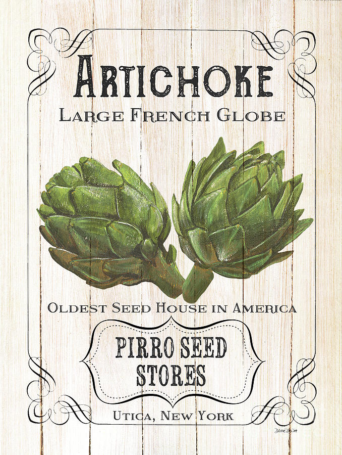 Artichoke Painting - Organic Seed Packets 1 by Debbie DeWitt Artichoke Painting - Organic Seed Packets 1 by Debbie DeWitt