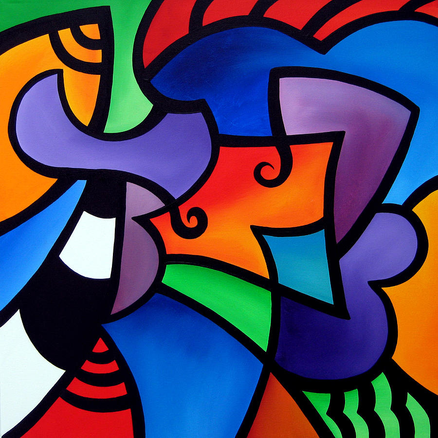 Organized - Abstract Pop Art by Fidostudio Painting by Tom Fedro ...