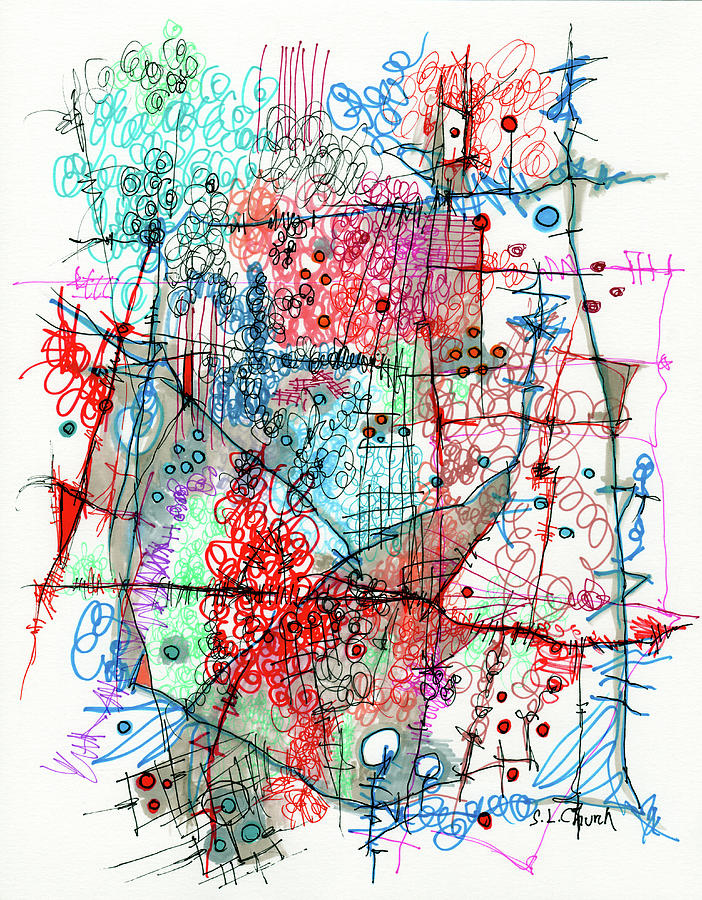 Organized Chaos Drawing by Sandra Church