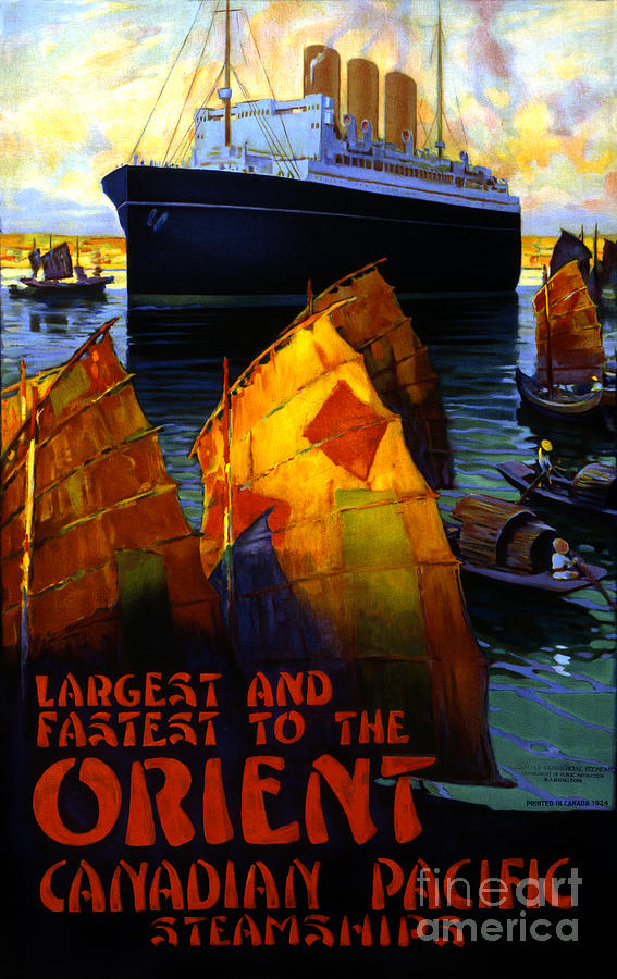 Vintage Painting - Orient Vintage Travel Poster Restored by Vintage Treasure