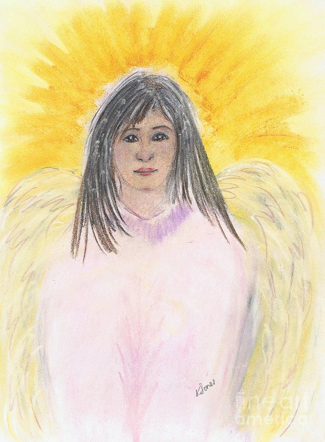 Oriental Angel Drawing by Karen Jane Jones