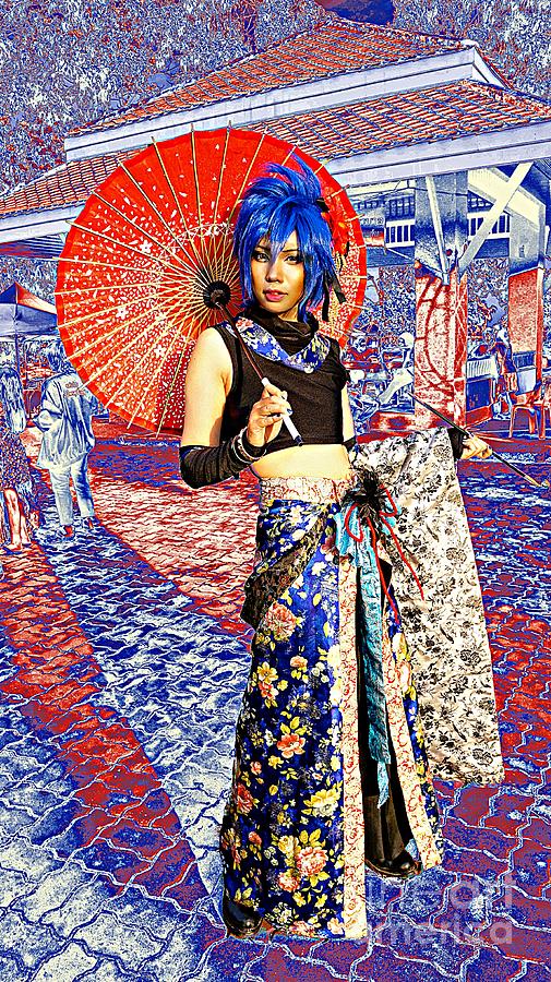 Oriental Cosplayer Photograph by Ian Gledhill
