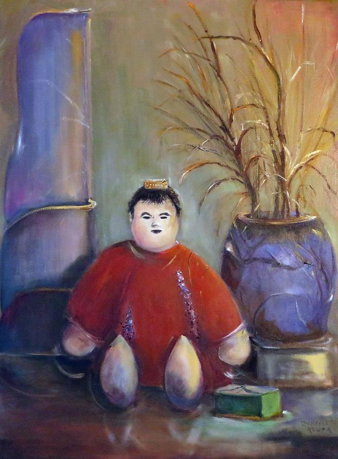 Oriental Doll Painting by Bernadette Krupa