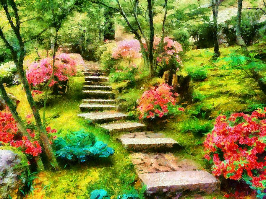 Oriental Garden Digital Art by Caito Junqueira
