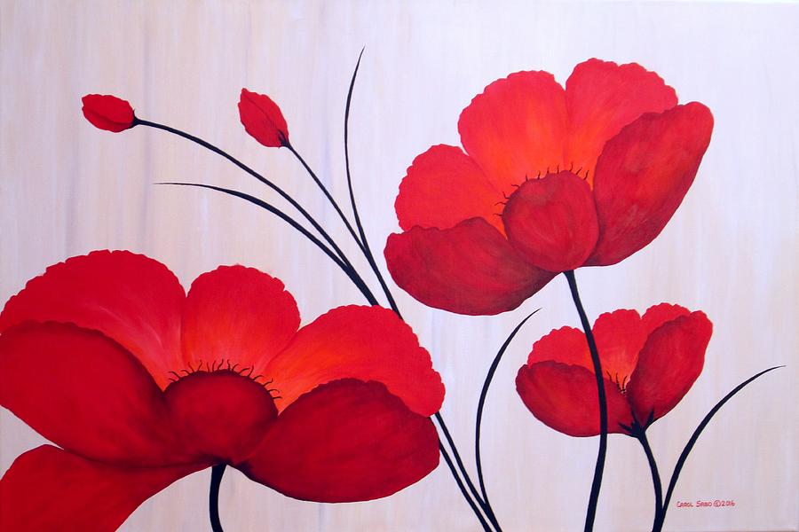 Poppies Painting - Oriental Poppies by Carol Sabo