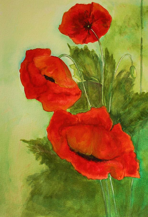 Oriental Poppies Painting by Julie Lueders 