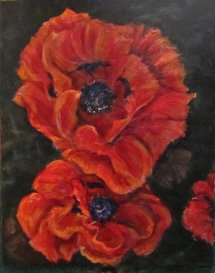 Oriental Poppys  Painting by Barbara OToole