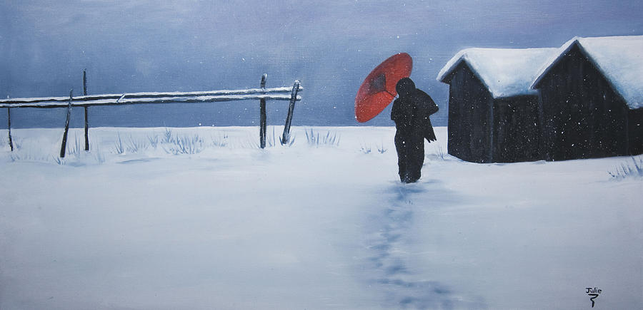Barn Painting - Oriental Snowstorm by Julie Gerber
