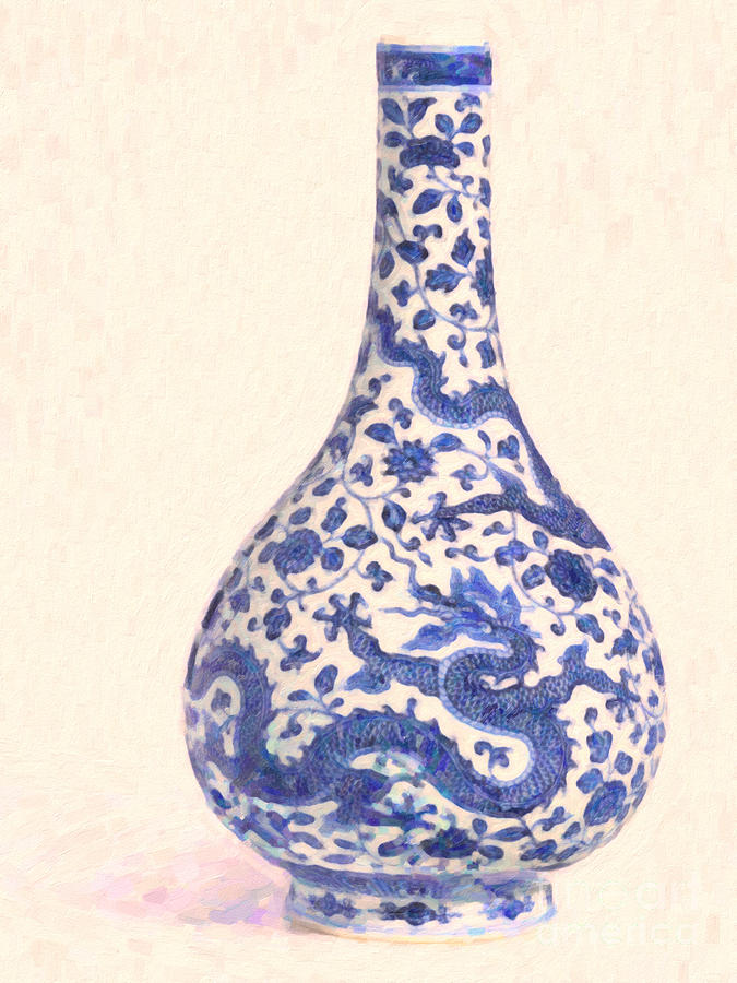 Oriental Vase Painting