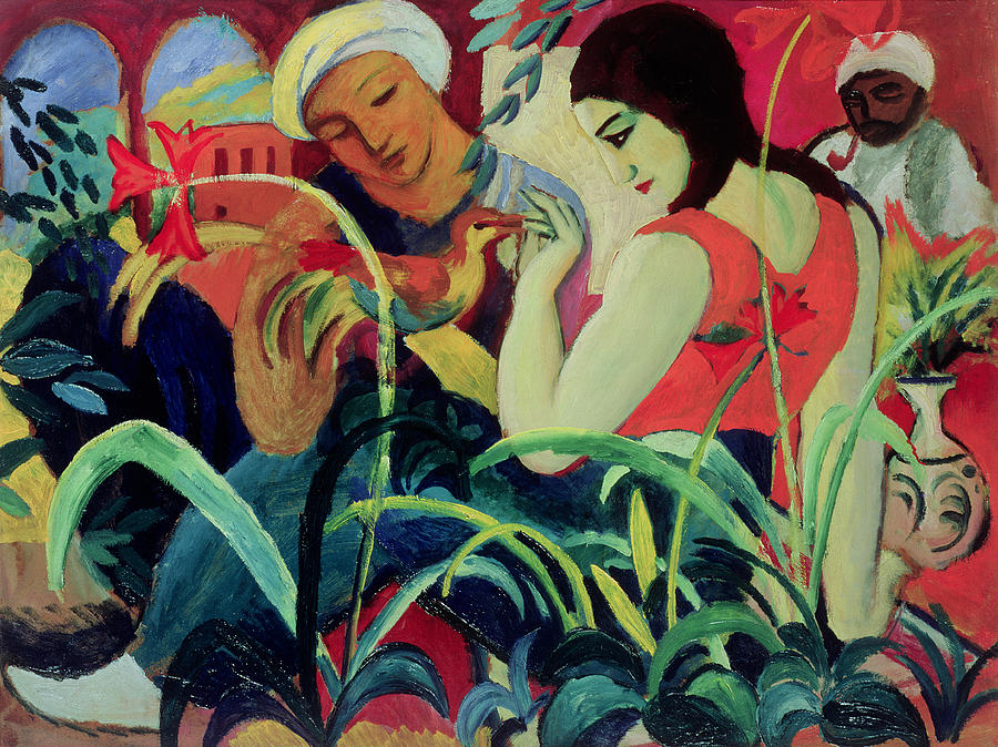 August Macke Painting - Oriental Women by August Macke