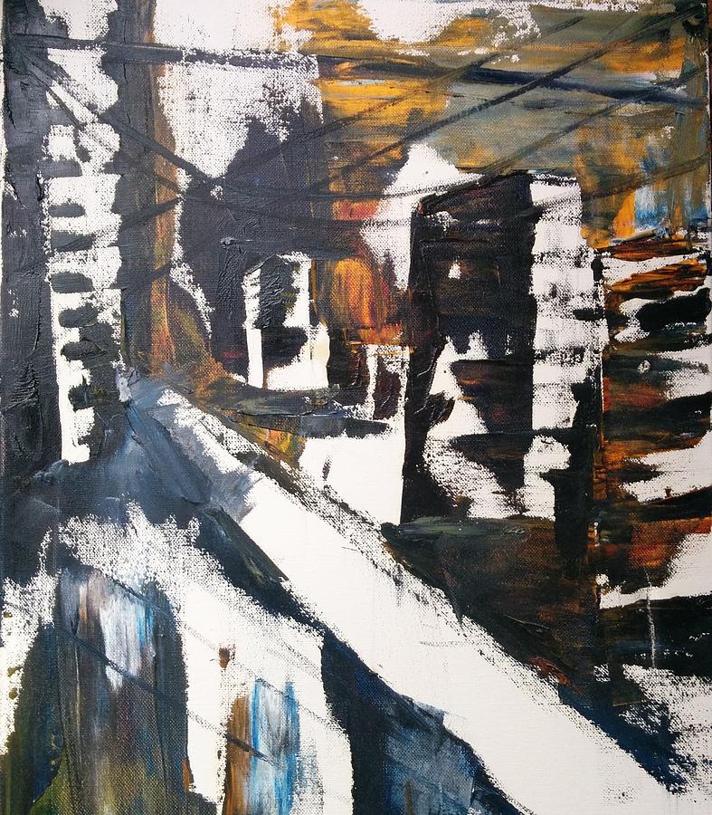 Abstract Painting - Original Art - Abstract Oil Painting - Busy City by Fiona Wade by Fiona Wade