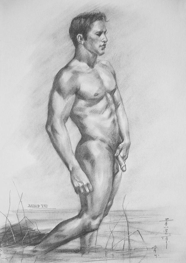 Nudes Charcoal Drawing By Ashvin Harrison On Artfinder Let Me Jerk 1