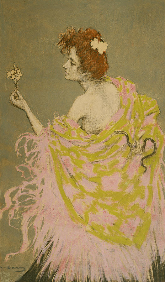 Original design for the poster Sifilis Drawing by Ramon Casas