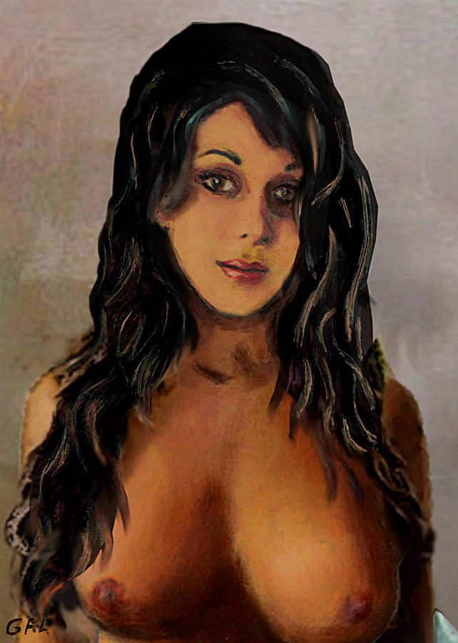 Original Fine Art Nude Jean Portrait 1d Painting by G Linsenmayer