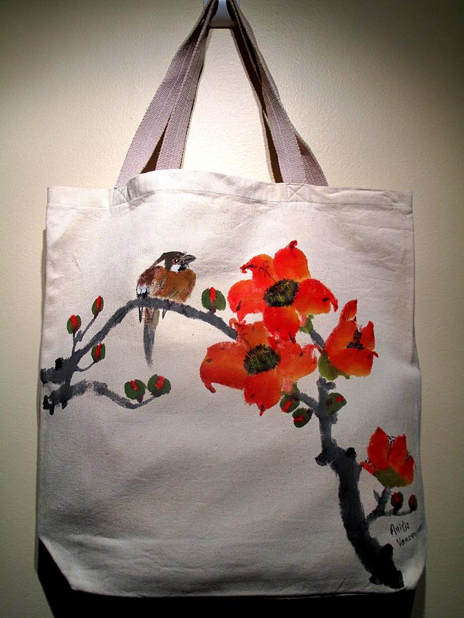 Hand-painted tote bag by Anita Lau