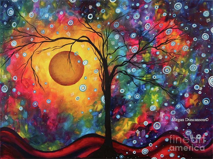Original Vibrant Abstract Landscape Painting for Sale by Megan Duncanson Painting by Megan Aroon
