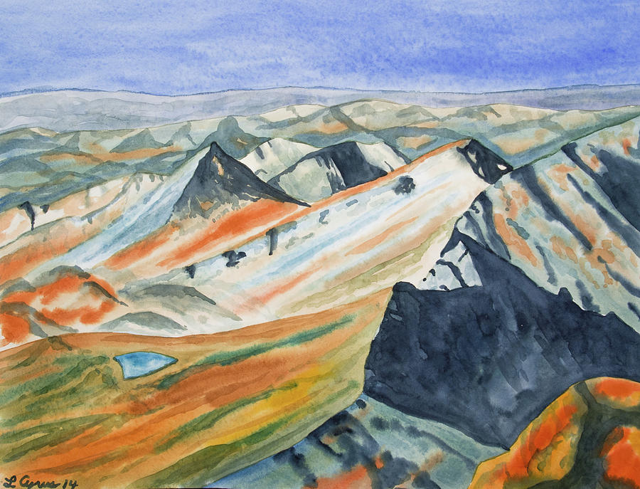 Original Watercolor - High Alpine View Painting by Cascade Colors