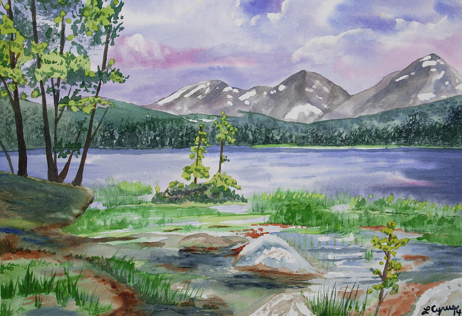 Colorado Mountain Watercolor Painting Rocky Mountains Colorado Print Rocky Mountain National Park Poster