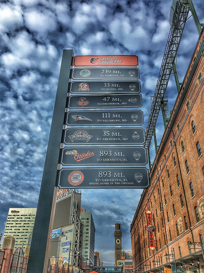 Major League Movie Photograph - Oriole Park at Camden Yards - Signs by Marianna Mills