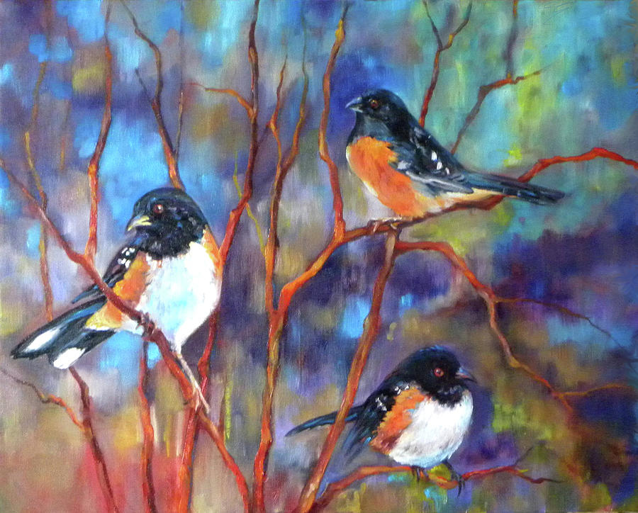 Bird Painting - Orioles in Dogwood by Peggy Wilson
