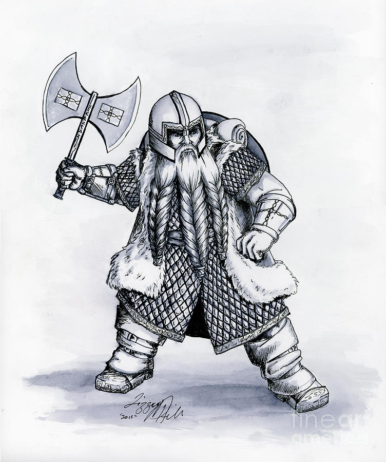 Dwarf Fighter Painting by Lizzy D - Fine Art America