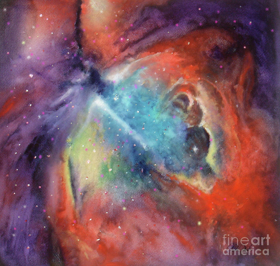 Orion Nebula Painting by Allison Ashton