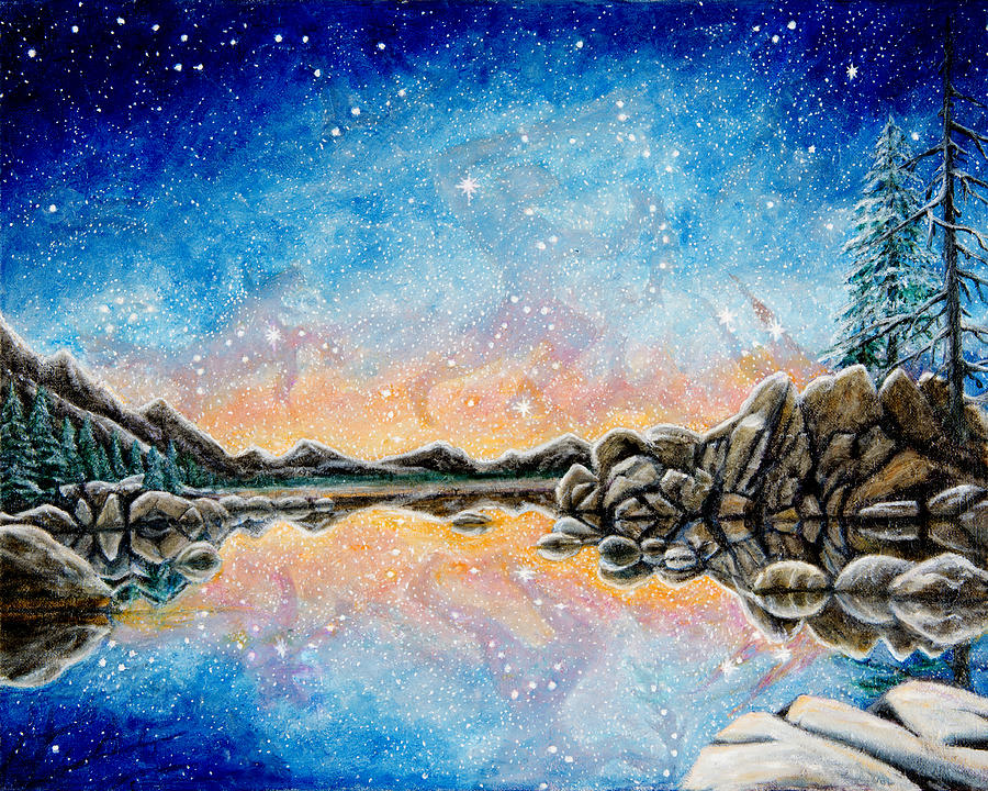 Orion over Tahoe Winter Painting by Matt Konar