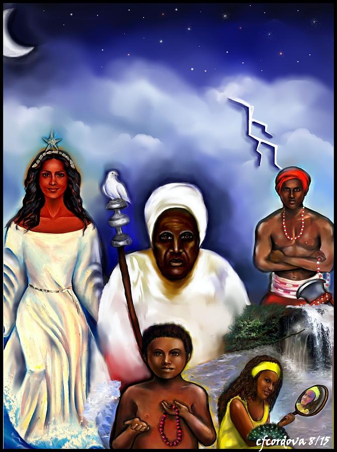 Orishas Painting by Carmen Cordova