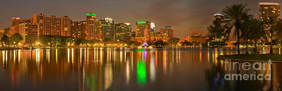 Orlando Cityscape Reflections Photograph by Adam Jewell