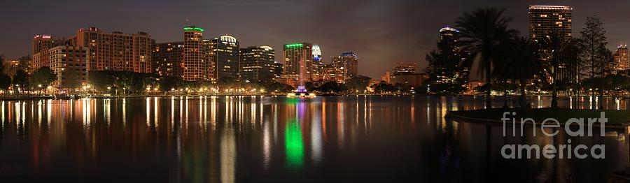 Orlando Florida Cityscape Reflections Photograph by Adam Jewell