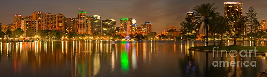 Orlando Florida Panoramic Skyline Photograph by Adam Jewell
