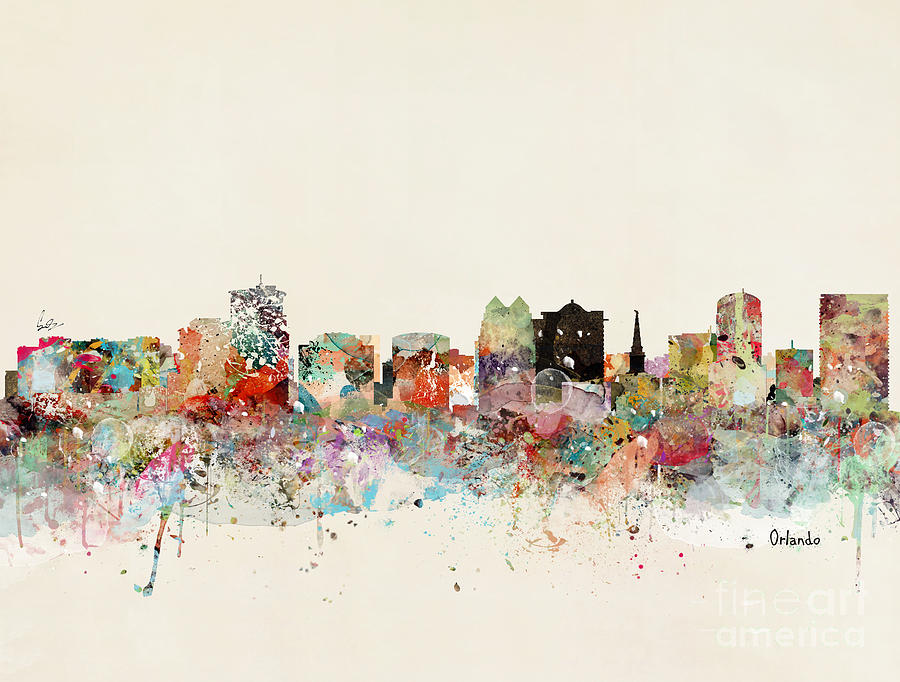 Orlando Skyline Painting by Bri Buckley