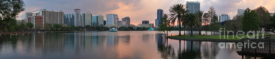 Orlando Sunset Panorama Photograph by Adam Jewell