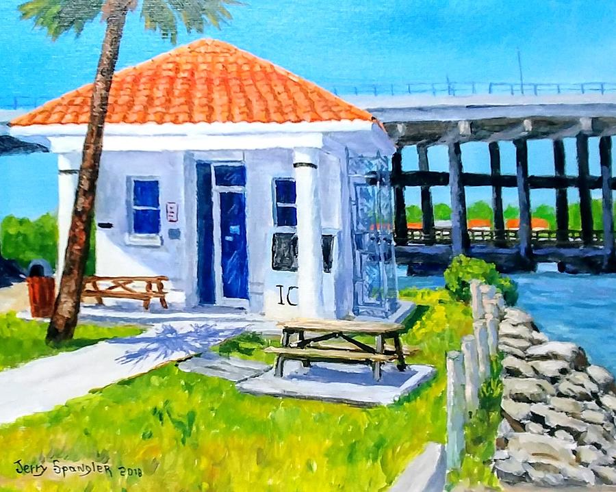 Ormond Beach Bate Shop Painting by Jerry SPANGLER - Fine Art America