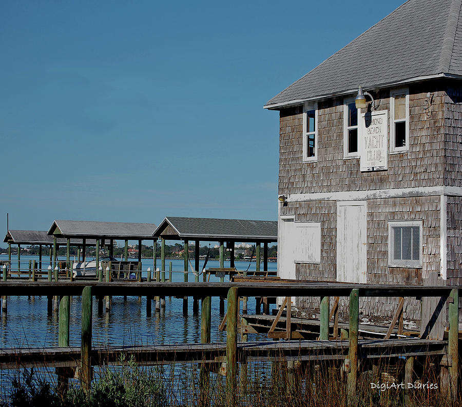 Boat Photograph - Ormond Yacht Club Est 1910 by DigiArt Diaries by Vicky B Fuller