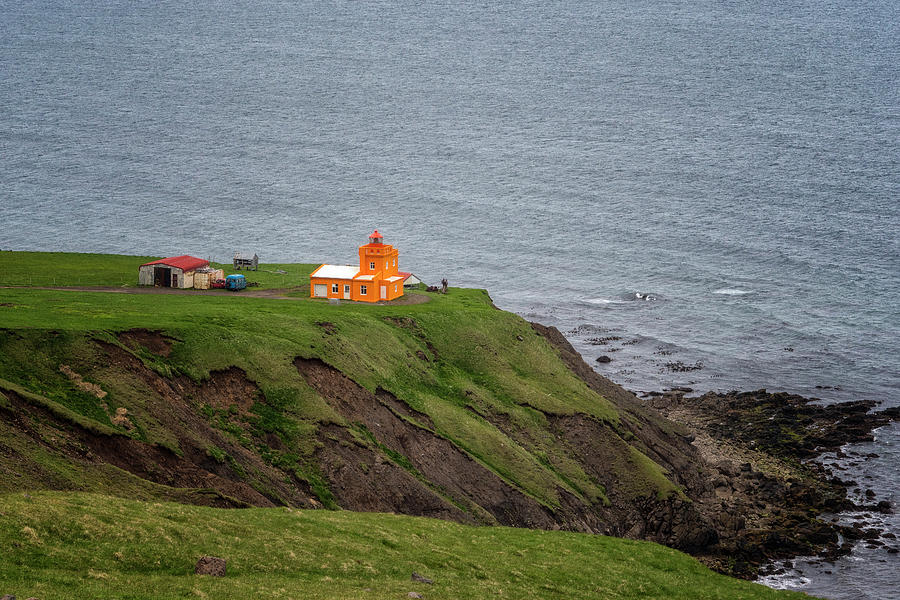 Orange Lighthouse Photograph by Tom Singleton