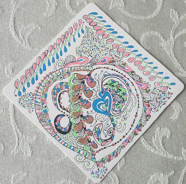 Ornament Drawing by Carole Brecht