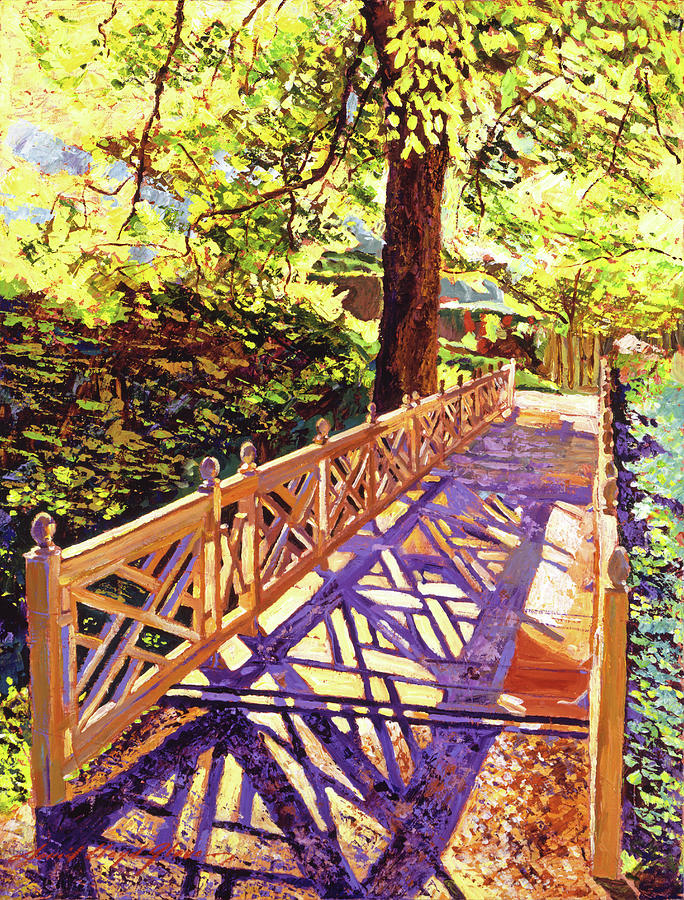 Garden Painting - Ornamental Bridge by David Lloyd Glover